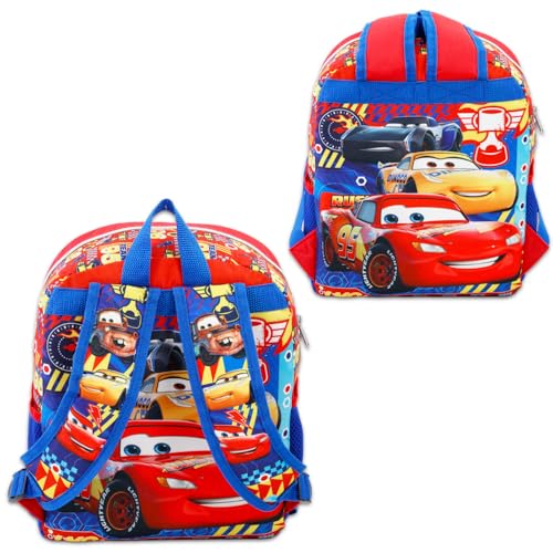 Disney Cars Mini Backpack with Lunch Box for Kids - Bundle with Pixar 12" School Bag, Lunch Box, Stickers, More | Pixar Cars School Supplies for Boys3
