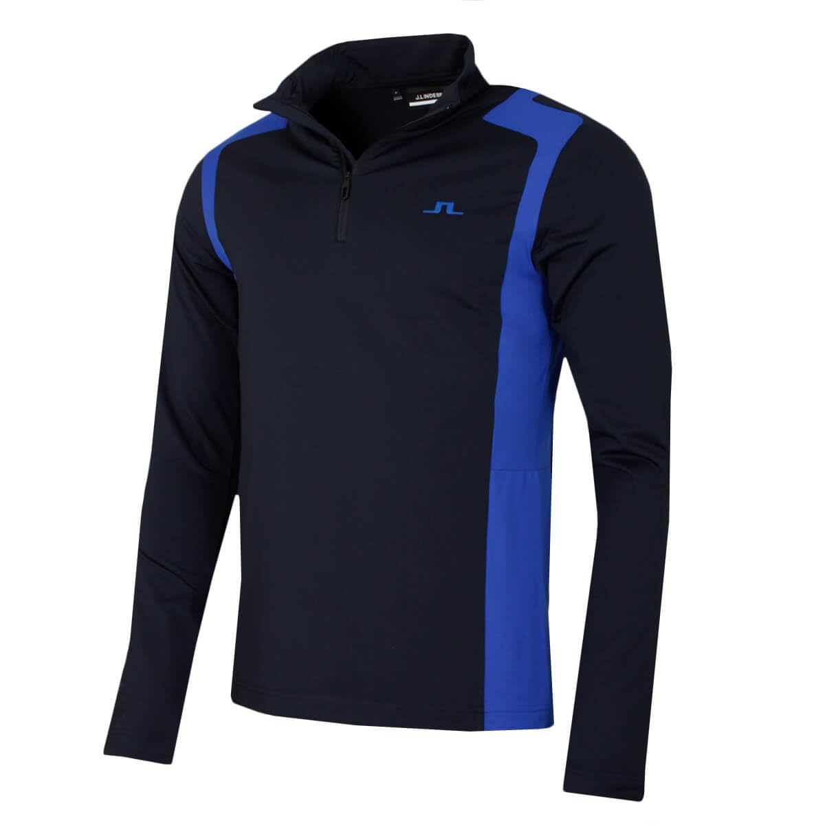 J.Lindeberg Mens Lukas Quarter Zip Mid Layer Sweater - Club Blue - M