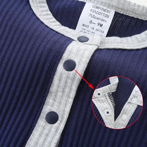 Baby Ribbed Romper Button Jumpsuit Mixed Color Infant Summer Outfits4