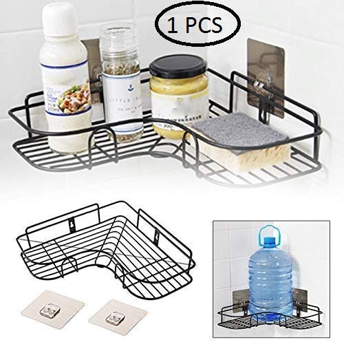 SKYVILLA Stainless Steel Bathroom Shelf for Wall Without Drilling, Heavy Duty Washroom Rack & Organizer Stand, Wall Mounted Shelf for Shampoo, Soap, Toiletries (Set of 1) 2