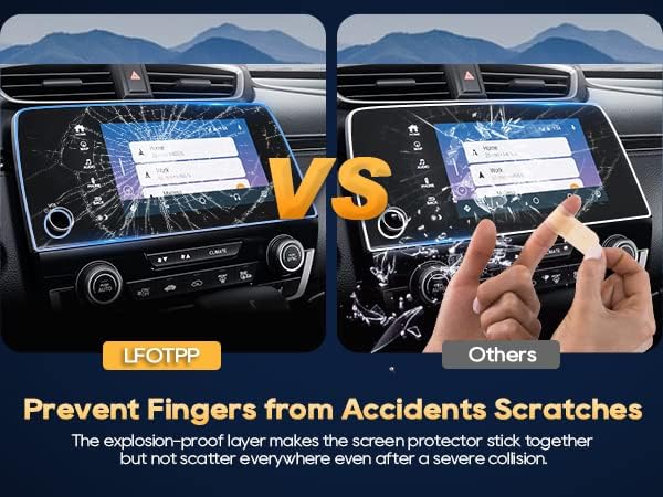 LFOTPP Fit for CRV EX EX-L Touring 2017-2021 2022 7-Inch Car Navigation Screen Protector, Heat Resistant Tempered Glass Infotainment Display in-Dash Center Touch Screen Protector