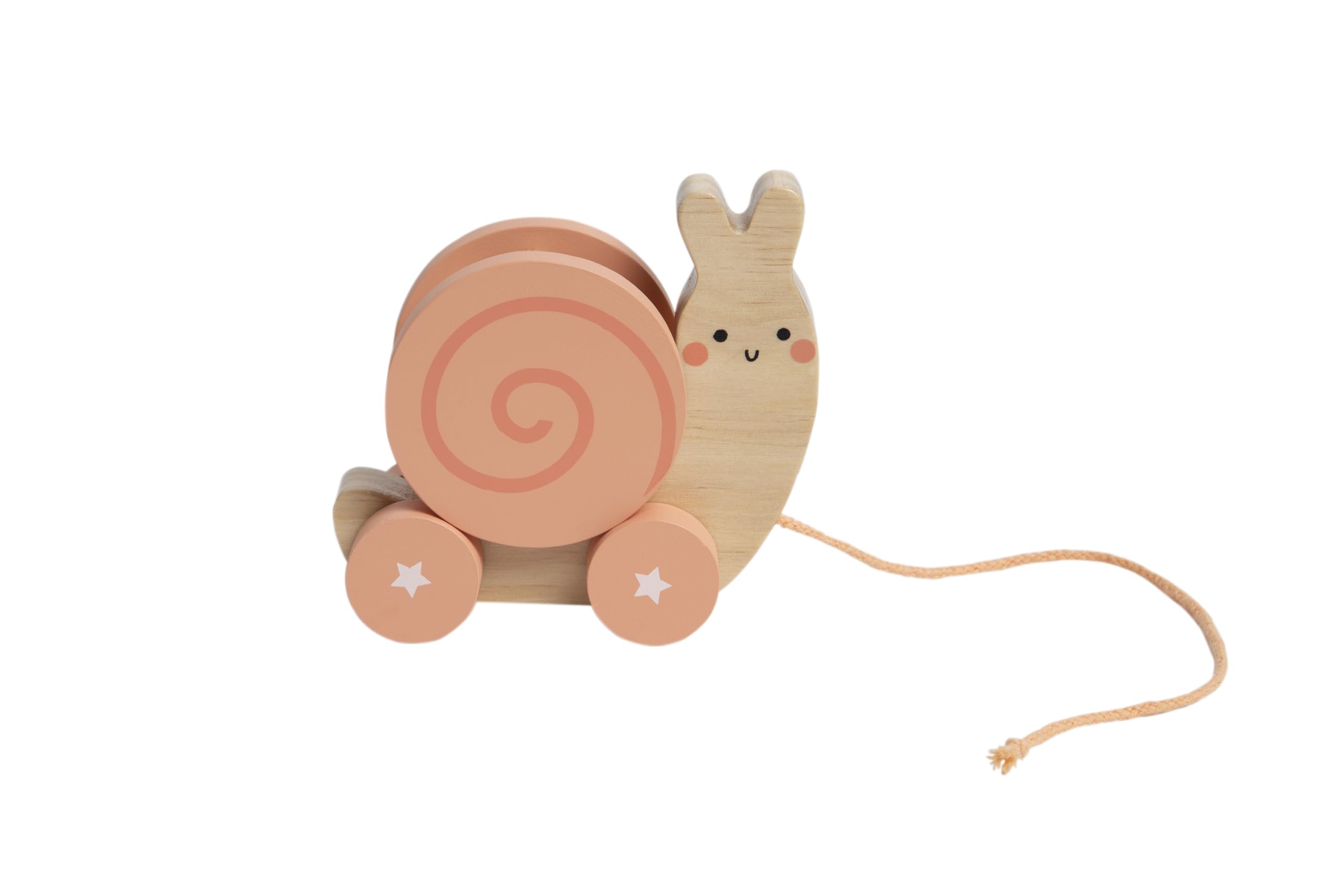 Pearhead Montessori Snail Pull Toy, Pull Along Wooden Toy, Early Development Push and Pull String Toy, Motor Skill Toy for Toddlers Ages 1+ Year