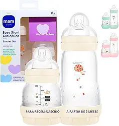 MAM, MA21023, Baby Kit 2 Mamadeiras Easy Start Starter Set, para Crianças 0+ Meses, Rosa