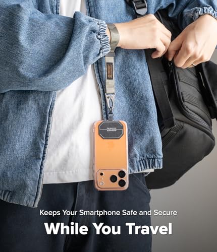 Image of Ringke Tactical Webbing Hand Strap with Patch [Heavy Duty Tactical Carabiner] Durable Anti-Tear Multi-Purpose Phone Wrist Strap for Travel, Hiking, etc