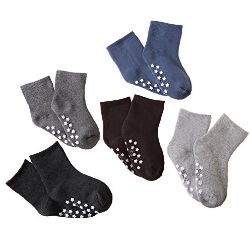 HERHILLY Toddler Kids Winter Cotton Socks Boys Girls Athletic Non Slip Crew Socks
