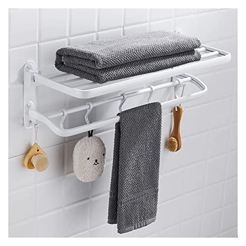 Étagère à serviettes et support mural pour une salle de bain moderne et ordonnée