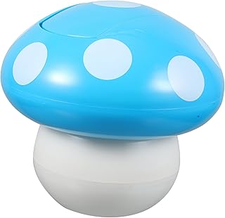 GRIRIW Small Desk Trash Can Mushroom Rubbish Bin Plastic Small Trash Can Cute Trash Can Bedside Rubbish Bin Mushroom Wastebasket Mini Desktop Garbage Can Bins Abs Decorate Car Office
