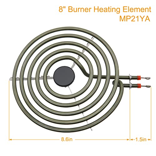 Siwdoy (Pack Of 4) Mp22Ya Electric Range Burner Element Unit Set - 2 Pcs Mp15Ya 6" And 2 Pcs Mp21Ya 8" #TOP2
