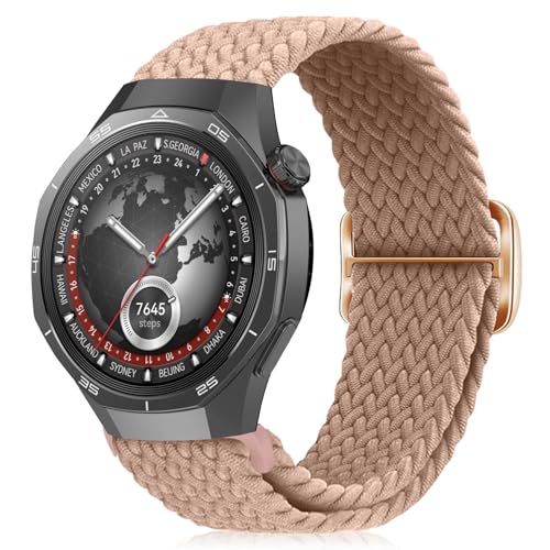 [MokaZii] 22mm �����o���h Huawei Watch Ultimate 2/GT 6 46mm/6 Pro/GT 5/5 Pro �Ή� �ґg�����x���g �i�C������ �o���h�e�͐� �R���p�`�u�� Huawei Watch 5/4/Buds/Ult