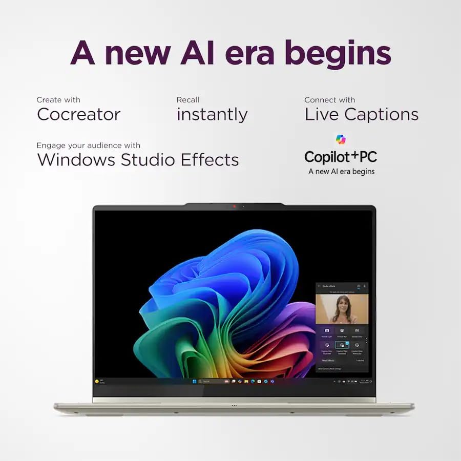 Image of Lenovo Yoga 7 2-in-1 Laptop 14 inch WUXGA OLED Touch (100% DCI-P3, 600nits HDR) AMD 6-core Ryzen AI 5 340, 16GB RAM 2TB SSD for Wi-Fi7, Backlit KB, Windows 11, Seashell, w /2TB USB Drive, W /GaLiMu