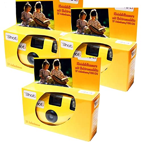Lot De 3 Appareils Photo Jetables Topshot En Forme De Cœur - 27 Poses Par Appareil, Flash, Date De Péremption 10.2025