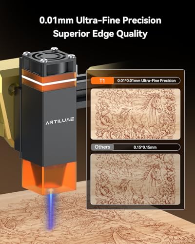 Artilume T1 3000mW Foldable Laser Engraver with APP Control Portable Laser Engraving Machine for Small Business, 200x150mm Working Area for Wood, Leather, Acrylic, Coated Metal – DIY & Crafting — view 4