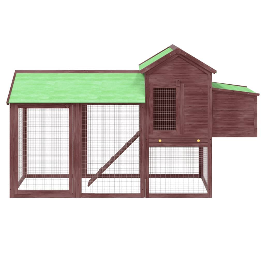 Gallinero moca 193 x 65 x 117 cm de madera maciza de pino con nido, rampa y zona para dormir, estable gallinero para aves de corral, patos y conejos