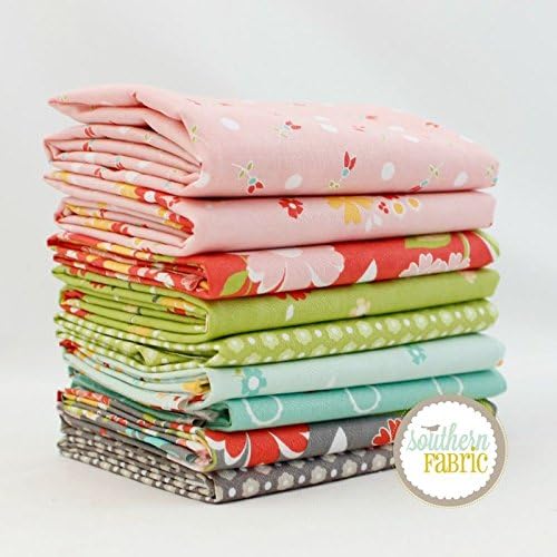 United Notions Flower Mill Fat Quarter Bundle (9 pcs) - Corey Yoder - Moda 18 x 21 inches (45.72cm x 53.34cm) fabric cuts DIY quilt fabric