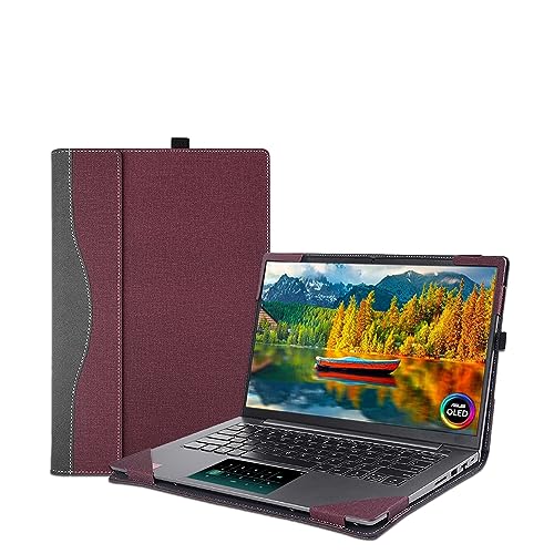 Funda para Asus Zenbook 14 PU Cuero con Porta Bolígrafo miniatura 1