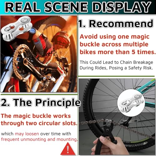 image for HuGuWdy Missing Link 5 Pairs for 11 Speed Chain Master Link for Bicycl