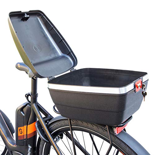 Westmark Fahrradkoffer für alle Gepäckträger, inkl. Befestigungsmaterialien, diebstahlsichere Befestigung, 14 Liter, Touring Tresor, 5430GE6S