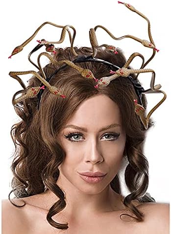 YJZQ Halloween Snake Headpiece - Novelty Headdress for Dress Up Carnival, Party, Cosplay & Role Play, Golden, 23*23cm - Image 4