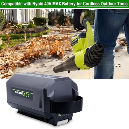 Ryobi 40V Battery in Use