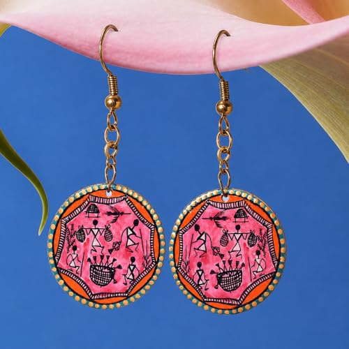 Image of Handcrafted Bohemian & Tribal Earrings for Women - Ethnic Brass, Floral & Festival-Inspired Statement Designs in Drop, Dangle, Hoop & Stud Styles