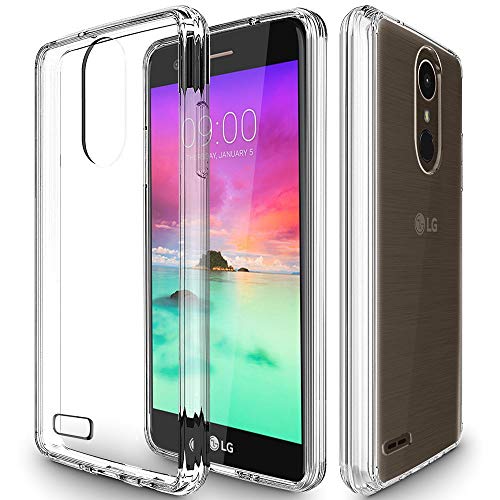 Jeylly Compatible with LG Stylo 3/ LG Stylo 3 Plus/LG Stylus 3/ LG LS777 Case, Shock-Absorption Hybrid Anti-Scratch Flexible Ultra Slim Fit TPU Grip Bumper Clear Hard Acrylic Cover - HD Clear