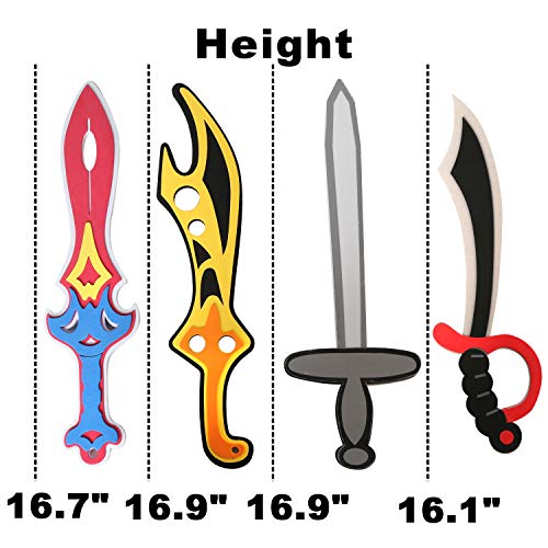 Digabi 10 Pcs Foam Sword And Shield Playset - Medieval Combat Ninja Warrior Weapons - Kids Play Weapons Boys Toy Set #TOP3