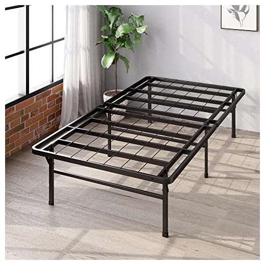 Zinus Gene 14 Inch Metal Deluxe SmartBase Mattress Foundation / Platform Bed Frame / Heavy Duty Steel Frame / Box Spring Replacement / Underbed Storage, Twin
