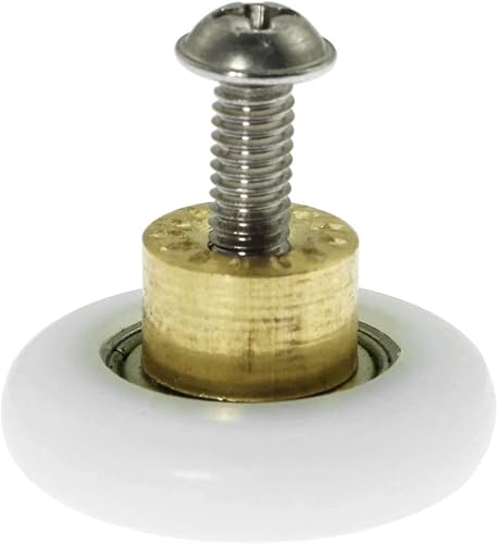 Miniatura 3 de 4 juegos de rodillos para puerta de ducha, ruedas de repuesto para puerta corredera de cristal para baño, 0.748 in x 0.197 in