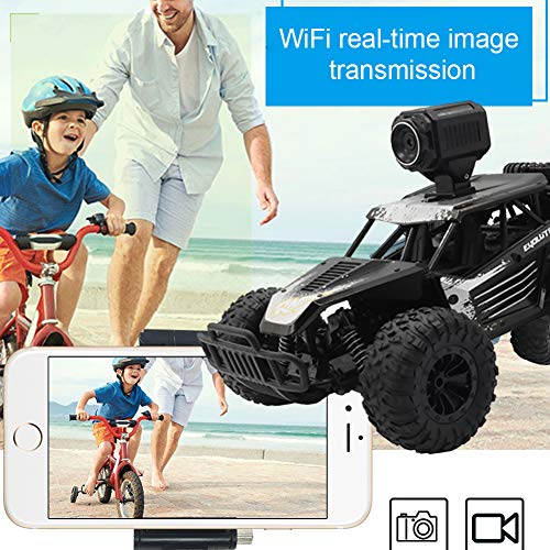 Preisvergleich Produktbild Creamon Ferngesteuertes Auto, Two Drive, halbproportionales Hochgeschwindigkeitsauto für den Offroad-Einsatz, Spielzeuggeschenk, schwarz