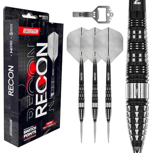 Dardos Red Dragon Recon Switch de 23g con torpedo de tungsteno al 90% y cañas NitroFlite