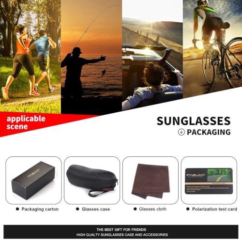 Image of FAGUMA Polarized Sports Sunglasses For Men UV400 Protection | Cycling Driving Fishing