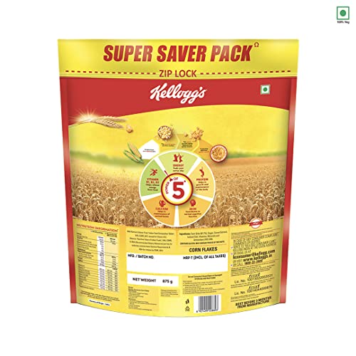 Image of Kellogg's Corn Flakes Original, High in Iron, High in B Group Vitamins, Breakfast Cereals, 900g /875g (weight may vary) & All Bran Wheat Flakes, 440g