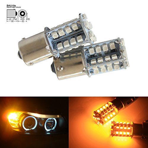 Bslighting 2X 581 Py21W Bau15S 40 Smd Amber Led Sidelight Indicator Brake Signal Light Bulb #TOP19