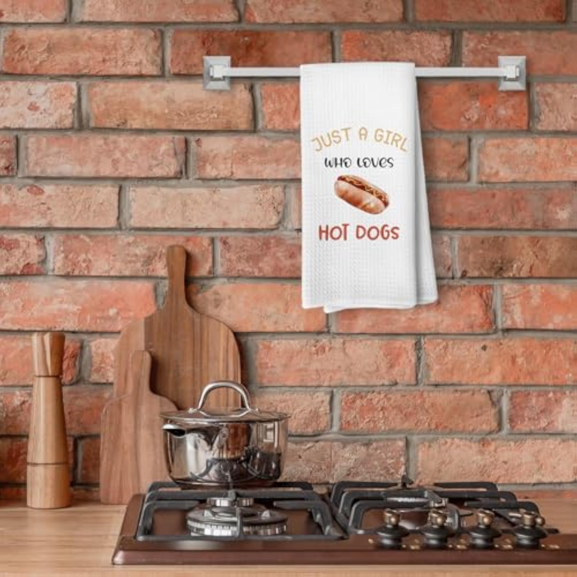 Funny Hot Dog Kitchen Towels, Decorative Hand Towels