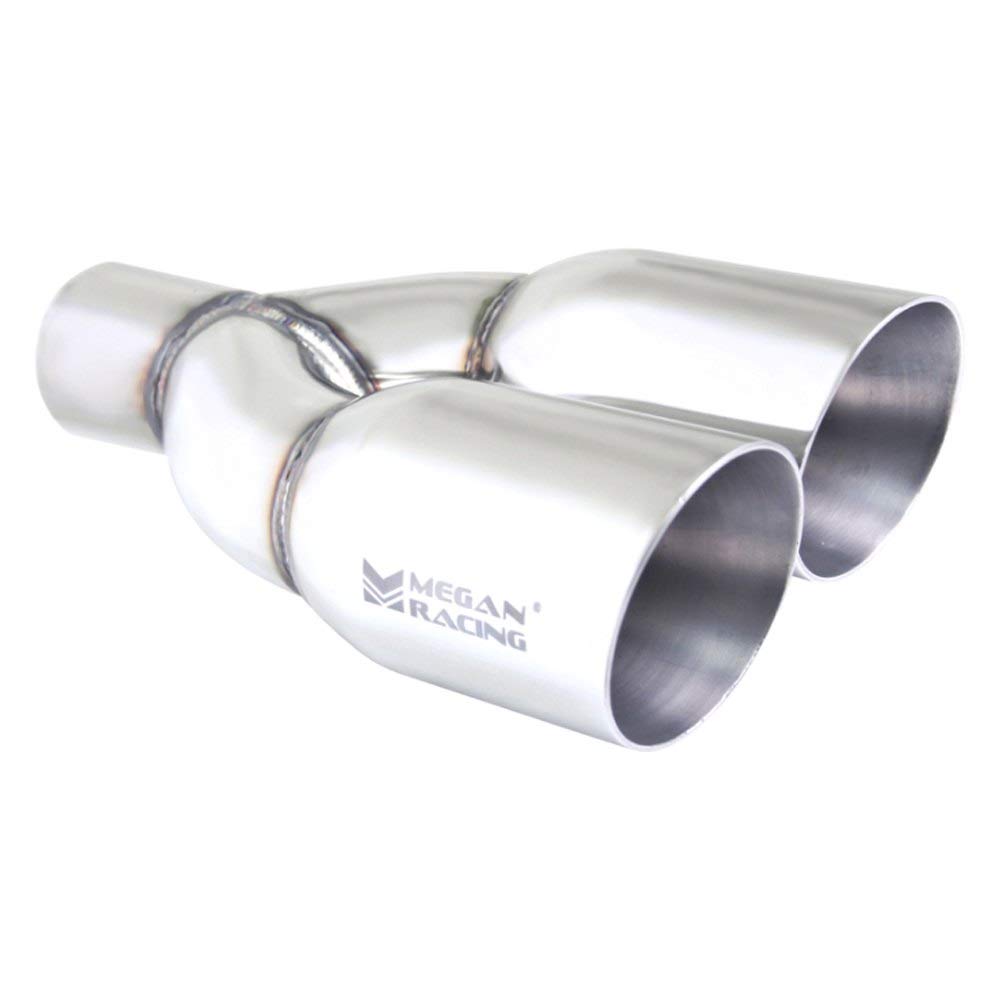 Megan RacingMR-UT-TRT-PS Stainless 3.5" Racing Universal Twin Roll Tip
