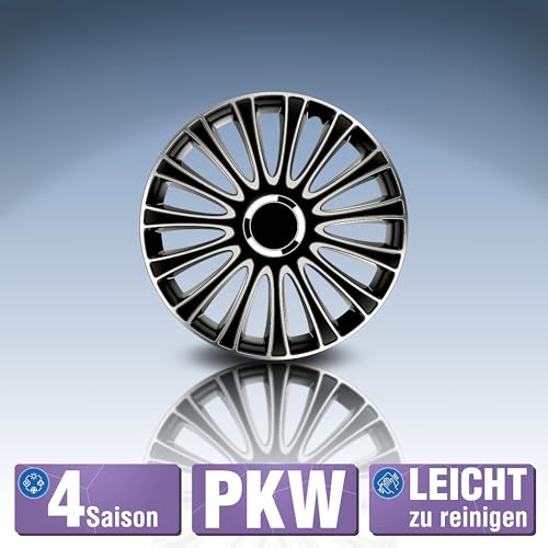 Petex RB543514 Radzierblende LeMans Pro Größe 14 Zoll 2-fach lackiert Material: ABS in Box, schwarz - 4-er Set