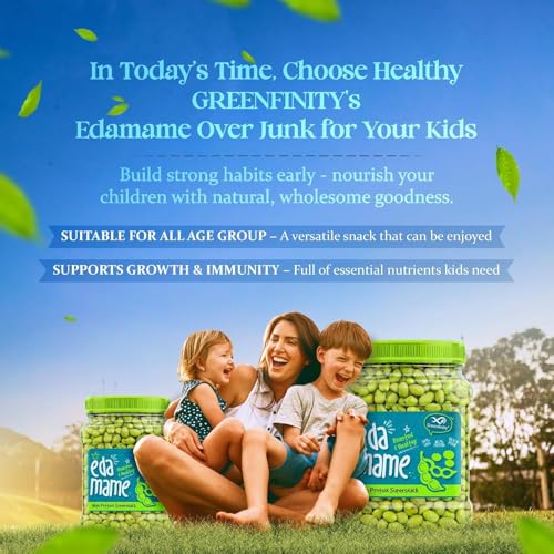 Image of Greenfinity Roasted Edamame 150g | High Protein Vegan Snack | Roasted Not Fried Soybeans | Healthy Crunchy Diet Snack for Gym, Weight Loss & Office | Premium Plant Protein