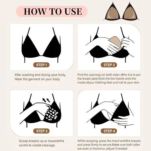 Image of DEPOVOR Large Size Double-Sided Sticky Inserts Lightly Padded for D+ Cups, Reusable Adhesive Lifting Bras for Large Bust