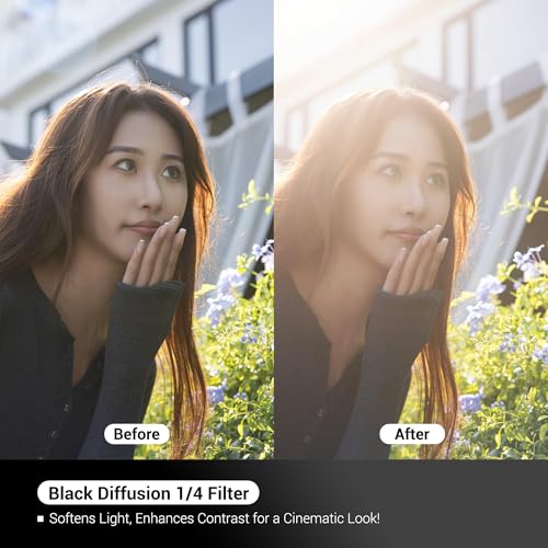 Image of JJC 4-Pack Magnetic ND & 1 /4 Black Mist Filter Kit for DJI OSMO Pocket 3 | ND16 ND64 ND256 Neutral Density and Cinematic Dreamy Effect Filter, Multi-Coated HD Optical Glass, Portable, Lightweight