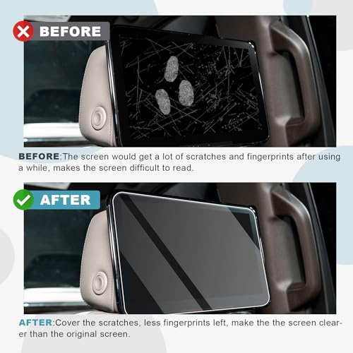 Image of CDEFG 2PCS for 2021-2025 Chevy Tahoe Suburban GMC Yukon Screen Protector for 2021-2025 Tahoe Suburban Yukon Escalade 12.6in Rear Seat Screen Cover 2021-2025 Tahoe Suburban Yukon Escalade Accessory