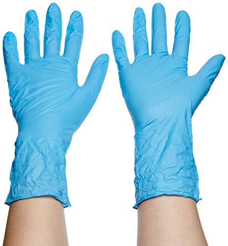 Gants jetables nitrile Meditrade 1282l extra long bleu x100 pour protection des mains