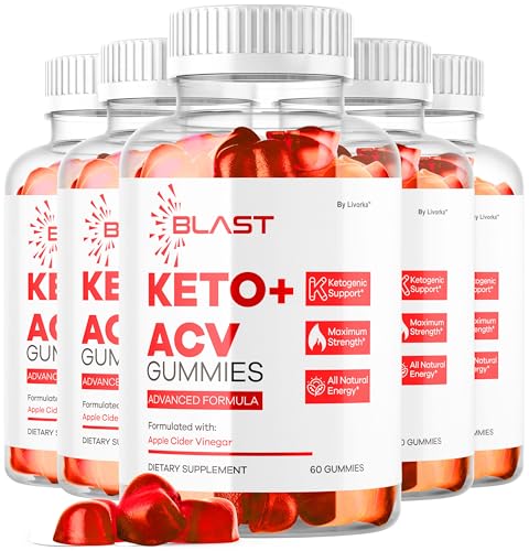 (5 Pack) Blast Keto ACV Gummies - Official Blast Keto ACV Advanced Premium 1050MG Vitamin Gummys, Blast Keto All Natural Apple Cider Vinegar Formula, BlastKeto ACV Reviews, 300 Gummies for 5 Months