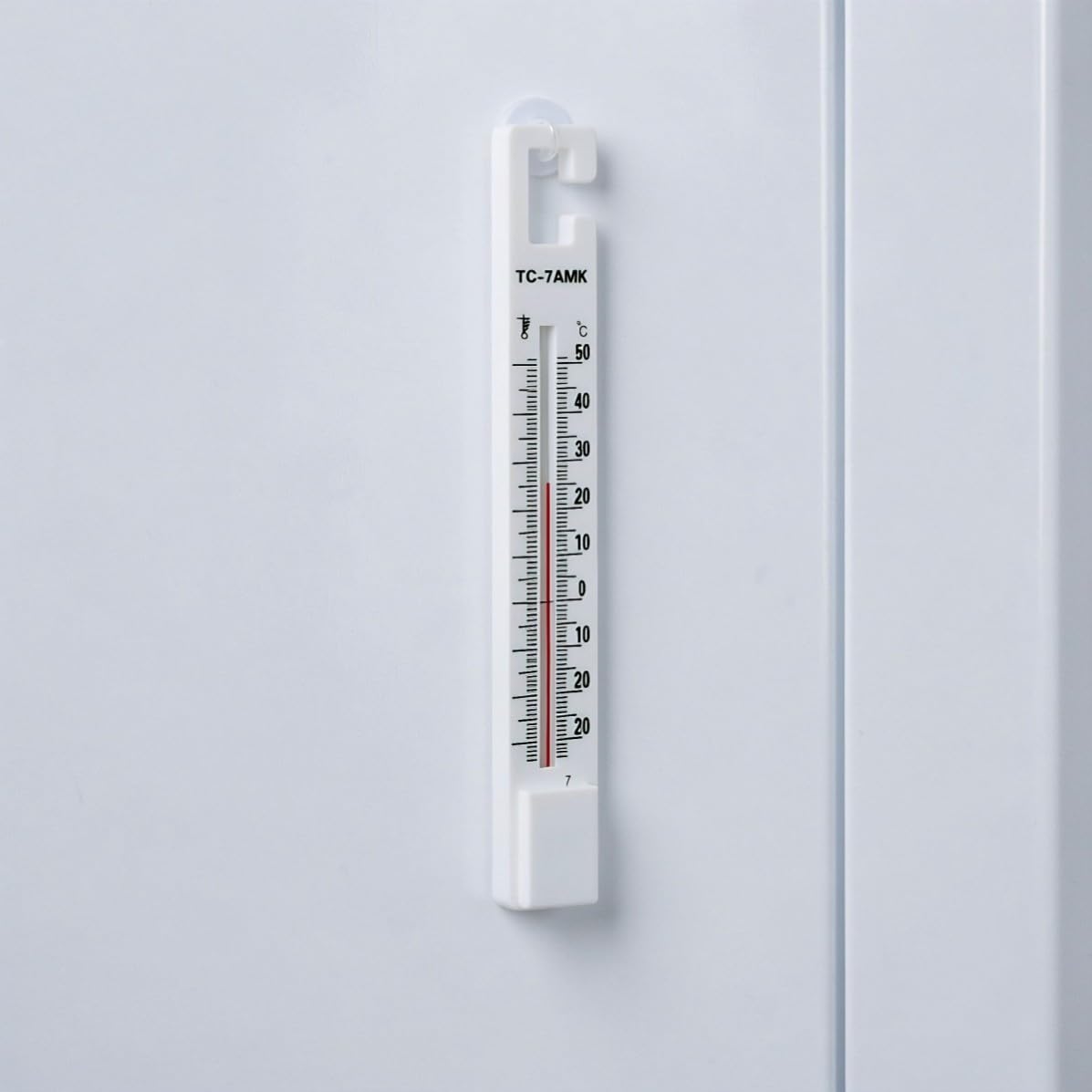 2pcs Refrigerator Thermometer with Hook, White Plastic