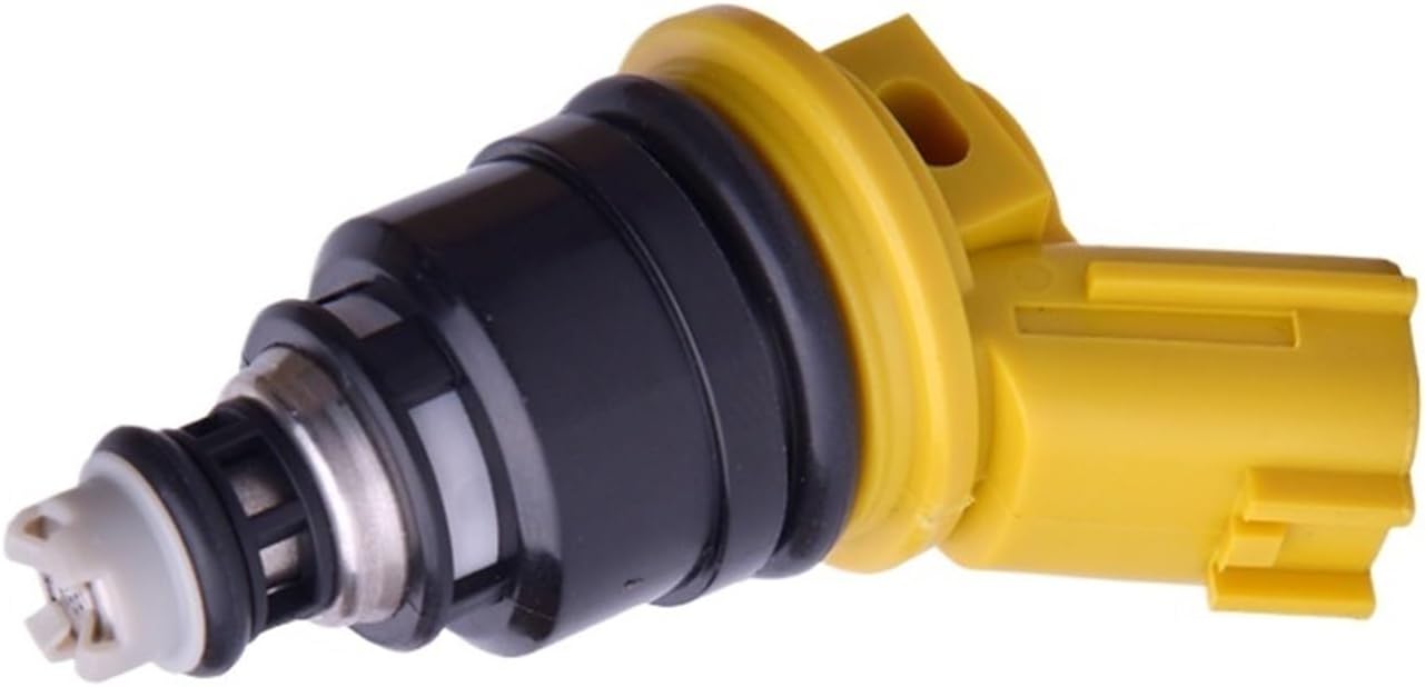 4 PCS Flow Matched 555cc Compatible With Nismo Side Feed Fuel Injector 16600-RR543 For 300ZX Z32 RB25DET VG30DETT SR20DET KA24 Yellow Direct Replacement Fuel Injection Valve Kit