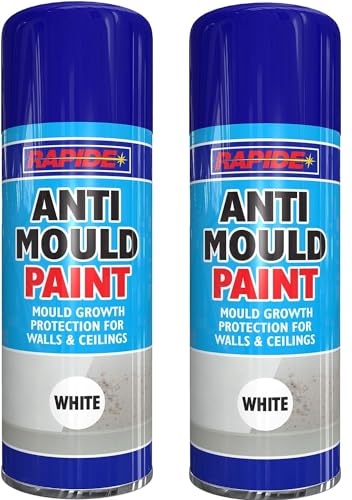SDMAX 400ml Anti Mould Spray Paint, Condensation Paint, Stops mold from growing, Tough Matt White Used for Protections of Walls, No Cfcs (Pack of 1)
