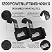 Schiek Sports 1200 Power Lifting Hooks - Heavy Duty Wrist Straps with Steel Hooks