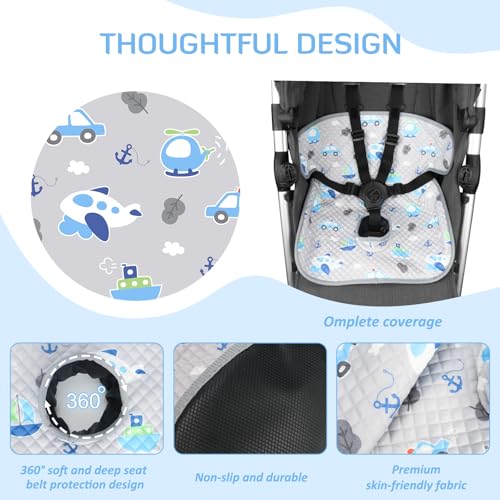 Image of INFANZIA Dry Seat,Car Seat Protector Waterproof Carseat Liner Potty Training Toddlers, Baby and Infants, Piddle Pad for Carseats Strollers (Gray Plane Car, 1 Pack)
