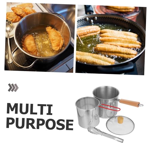 Panier à friture OUNONA avec friteuse 3l en acier inoxydable pour cuisine compacte