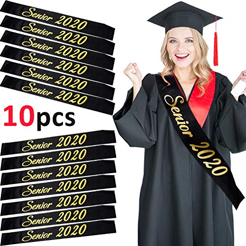 10 Piezas Banda 2020 Graduación Faja Animadora Negro