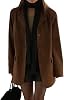 RICHTRUE Old Money Aesthetic Winter Brown Faux Leather Jacket Women Fall Fashion 2025 Trendy Suede Jacket Y2k Outerwear